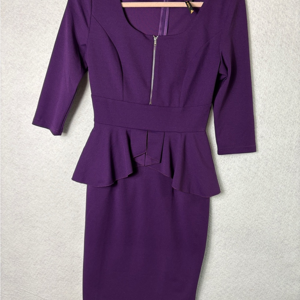 Miusol Women's Long Sleeve Purple Dress